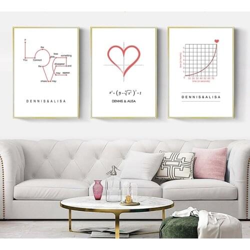 3 Pieces Red Heart Picture Love Quotes Canvas Poster Modern Wall Art Painting Nordic Print Poster Living Room Home Decoration