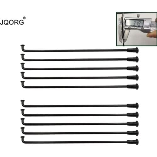 36 Pieces A Lot 10 G Diameter 3.2 mm Black Color J-bend Electric Motorcycle Wheel Spokes 304 Stainless Steel Material Spokes