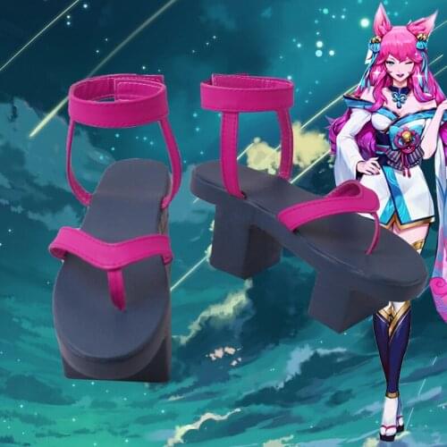 Anime Ahri Spirit Blossom Shoes The Nine-Tailed Fox Ahri Cosplay Accessories Shoes