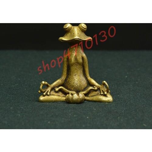 Antique Collection, Pure Bronze Zen Frog Ornaments, Exquisite Handicraft Collection