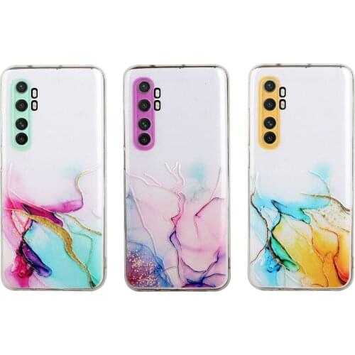 For phone case Soft TPUpainting xiaomi redmi Note10 lite Transparent Watercolor Painting Shell Embossed Relief Protective sleeve