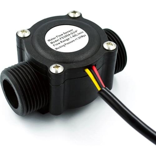 1-60L/Min DC 5-24V Hall Effect Water Flow Sensor Counter Meter FS300A