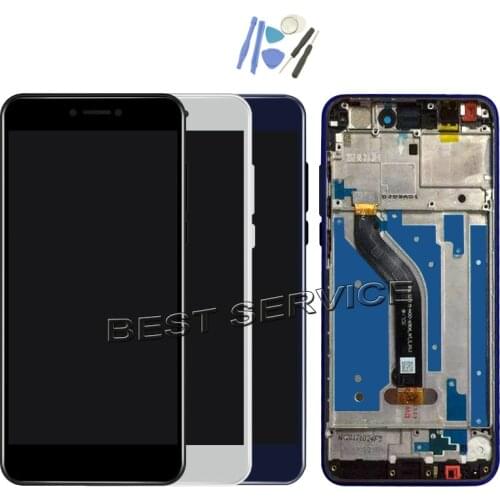 Test For Huawei Honor 8 Lite LCD display with Touch Screen Digitizer frame Assembly Replacement For Huawei P8 Lite 2017 + tool