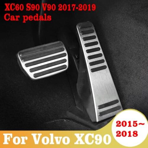 For Volvo XC90 2015-2018 XC60 S90 V90 2017 2018 2019 Car Pedals Parts Accelerator Brake Pedal Cover Footrest Pad Accessories