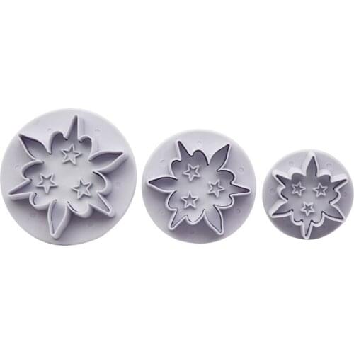 Fondant Mould Hexagonal Star Spring Pressure Mould Cake Decoration Baking DIY Cartoon Steamed Bun Mould molds silicone