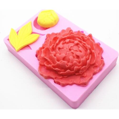 3 hole flower Cake decoration mold Silicone mould baking tools P483
