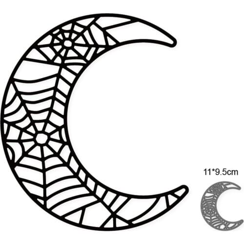 Halloween dies Moon Spider Web Metal Cutting Dies Cut Die Mold Decoration Scrapbook Paper Craft Knife Mould Blade Punch Stencils
