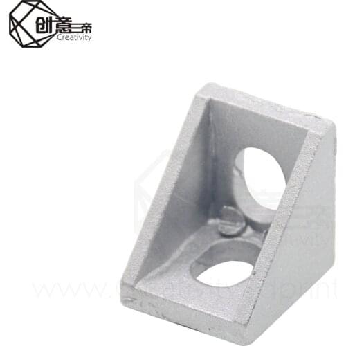 HOTSale 10pc/20pc Aluminum 2020 Corner Bracket Fittings 20x20x17 Corner Angle Bracket for Connector Aluminium Profile CNC Router
