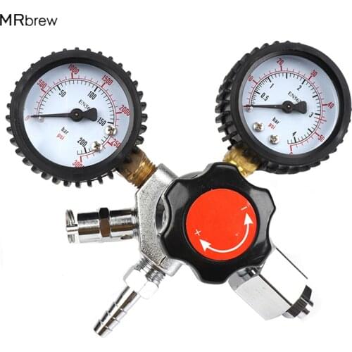 Hot Sell! CO2 Dual Gauge Regulator , Homebrew CO2 Regulator, 0~3000psi, 0~60psi,W21.8