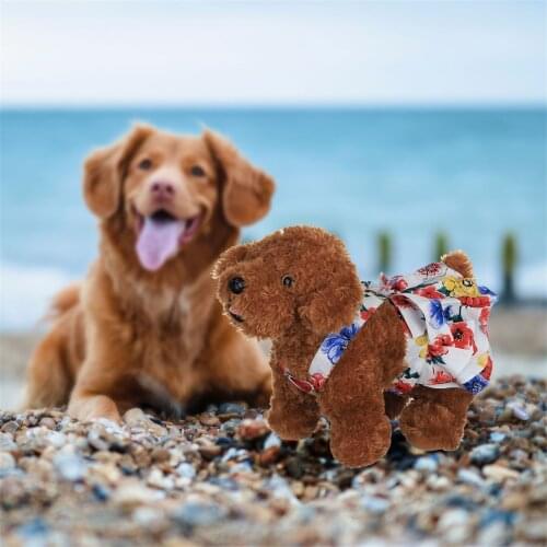 Pet Dog Cotton Print Dress Summer Fashion Beach Fresh Cat Dog Cute Pet Clothes Bow Dress Print Pet Supplies Small Dog Skirts