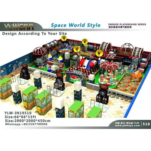 Indoor playground structure children soft play net tube slide ball pool park toddler play area YLW-IN19510