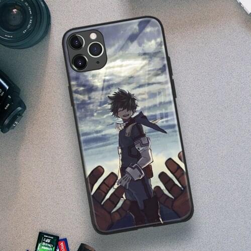 Izuku Midoriya My Hero Academia Anime Soft TPU Glass Phone Case for IPhone SE 6s 7 8 Plus X Xr Xs 11 12 Mini Pro Max Samsung