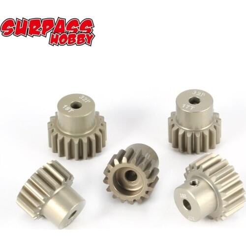 3Pcs 32DP 3.175mm 12T 13T 14T 15T 16T 17T 18T 19T 20T 21T Metal Pinion Motor Gear Set for 1/10 1/12 1/8 RC Car Truck