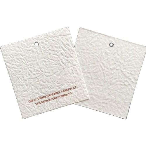 Best Price High Quality Custom Garment 6.5x6.5cm With Brand Logo Paper Hangtags For Clothing