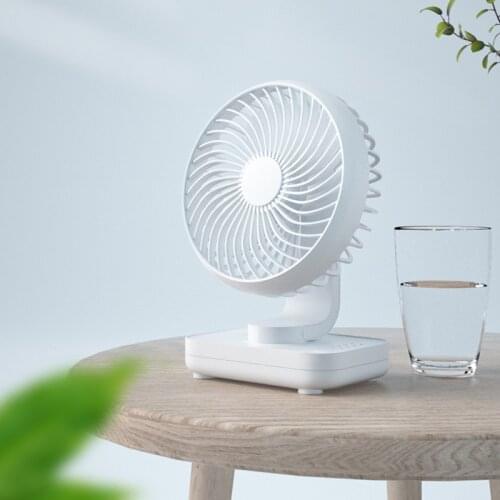 Mini USB Fan Cooler Desktop Noiseless 4 Speed Adjustable Portable Small Rechargeable Silent Strong table Cooling Fan USB Gadget