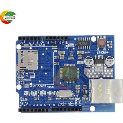 Ziqqucu Shield Ethernet Shield Wiznet W5100 R3 Mega 2560 1280 328 R3 W5100 Development Board FOR Arduino Micro SD Card one