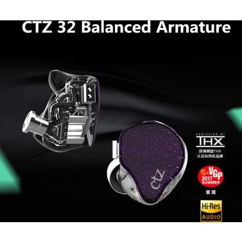 CTZ 32BA Unilateral 16BA in Ear Earphone Custom Made Balanced Armature Around Ear Earphone With 0.78mm 2PIN Plug Earphone CTZ BA
