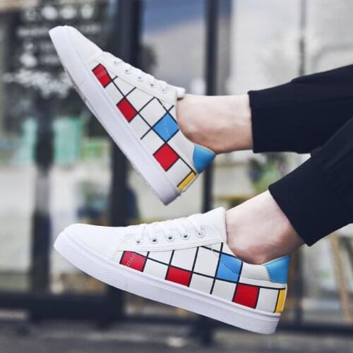 QWEDF New Spring Autumn Canvas Shoes Men Fashion Low top Black Men Shoes Comfort Light Lace up Sneakers Casual Shoes D8-81