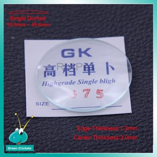 Wholesale 5pcs/lot Assort Size Single Domed Watch Glass 16.5mm ~ 46mm Single curved surface Watch Crystal Glass replacment parts