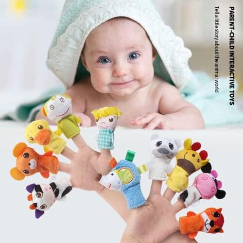 Finger Toys Baby Mini Hand Puppets Creative Little Monster Pacifying Doll Cartoon Kawaii Funny Birthday Gifts Interactive Game