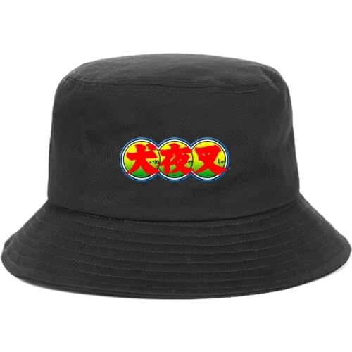Anime Game Inuyasha Bucket Hat teenager Outdoor Summer Hip Hop Cap unisex Streetwear Chapeau Caps Fisherman Caps