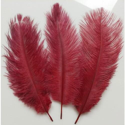 Holiday Decorations 10pcs beautiful Wine red ostrich feathers 6-8 inches/15-20 cm wholesale decoration