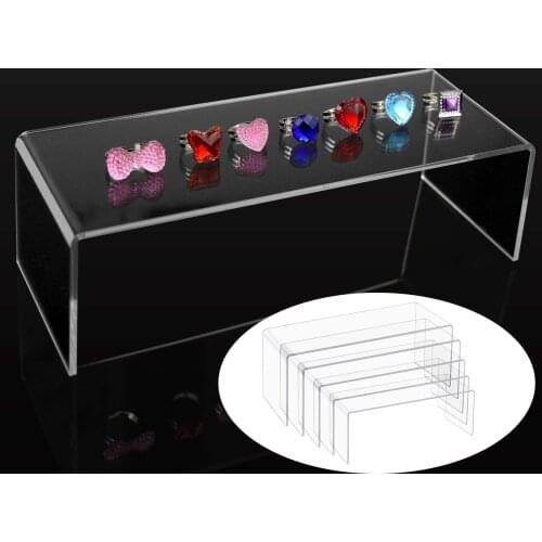 5Pcs/Set Transparent Reusable Acrylic Display Stand Jewelry Showcase Storage Rack Shelf Holder Cosmetics Storage Rack