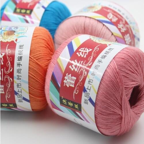 10PCS 100% Lace Cotton Yarn Yarn For Hand Knitting Fine Soft Thin Organic Yarn Dye Colorful Yarn Crochet 1.0mm