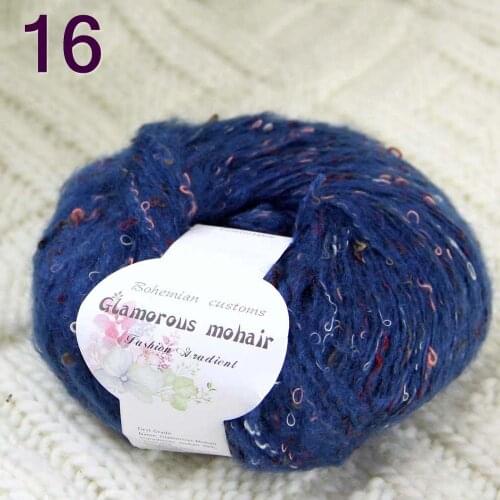 Sale 1SkeinX50gr Luxury Fluffy Soft NEW MOHAIR Shawls Hand Knit Crochet Yarn Blue 825-16