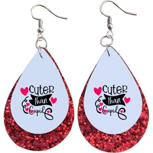 Happy Valentine DayEarrings Bemine Cuter Than Cupid I Love You Kinder Garten Romeo Kisses 25 Cents Little Dude Big Heart Misses