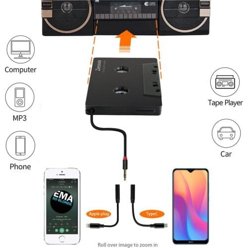 Old-fashioned Bluetooth Computer MP3 MP4 CD Audio 3.5mm Stereo Player Car Tape Converter