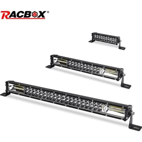 Slim 3 Row LED Light Bar Offroad Led Bar 7" 13" 20" Inch Spot Combo Beam LED Bar Work Light For Truck ATV SUV 4x4 4WD 12V 24V