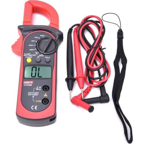 UNI-T UT200B Digital Handheld 1999 Counts Clamp Meter Voltage Current Resistance Tester Handheld Clamp Meter
