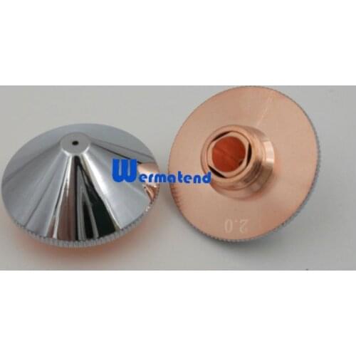 Wermatend 10pcs/lot hanslaser nozzles double chrome plated 1.4mm as P0591-573-00014 for nukon laser cutting Free shipping