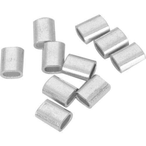 WSFS Hot 10 PCS m Aluminium Alloy Wire Rope Ferrules