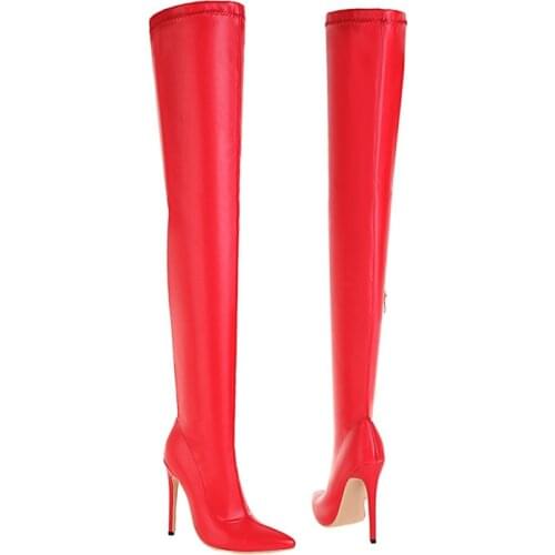 Womens Boots 2021 New Fashion Silver Thigh Boots Sexy High Heels Knee Boots Autumn And Winter Shoes Womens Popular Boots