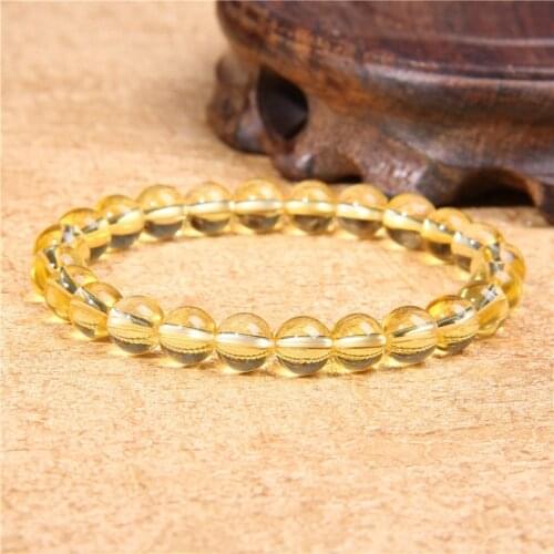 Natural AAAA citrines beads bracelet women men yellow quartz citrines charm bracelets jewelry citrin yellow crystal bracelet