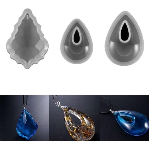 1Pcs Waterdrop Shape Silicone Molds UV Epoxy Resin Mold Pendant Casting Mould For DIY Crafts Jewelry Making Pendants Accessories