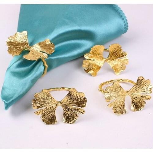 10pcs/lot New vintage maple leaf napkin buckle Red bronze leaf napkin ring Forest series wedding napkin ring