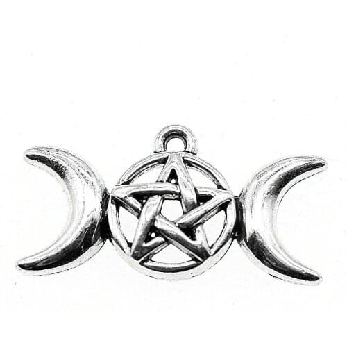 10pcs Charm Moon Goddess Star Moon Goddess Star Pendant Charms For Jewelry Making Antique Moon Goddess Charms 16x30mm