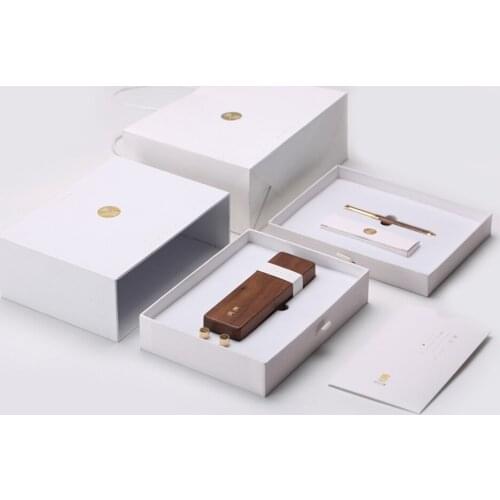 12mm Square Pure Copper Seals With Inkpad Box + 3 Bookmarks + Pen Solid Wood Walnut Name Stamp Office Colleague Commercial Gift