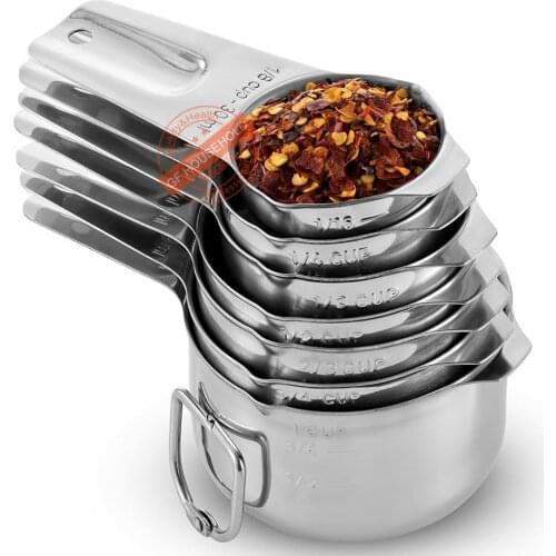 13pcs Measuring Cups and Measuring Spoons In Stainless Steel - Kitchen Accessories Measuring Measuring Set Kitchen
