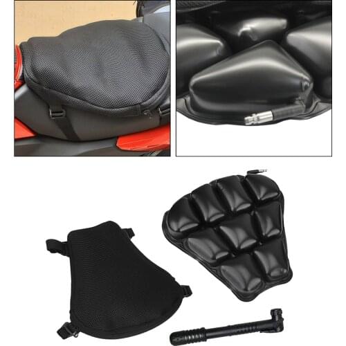 3D Motorcycle Inflatable Seat Cushion Motorbike Air Pad Cushion Cover Air Pump Pressure Relief Motorcross Seat Pad Saddles