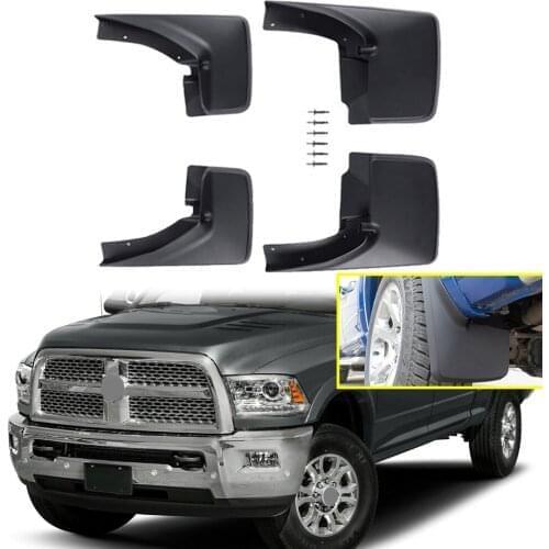 4Pcs Front & Rear Deluxe Molded Car Splash Guards Mud Flaps Universal For Trucks With Fender Flares 2009-2019 RAM