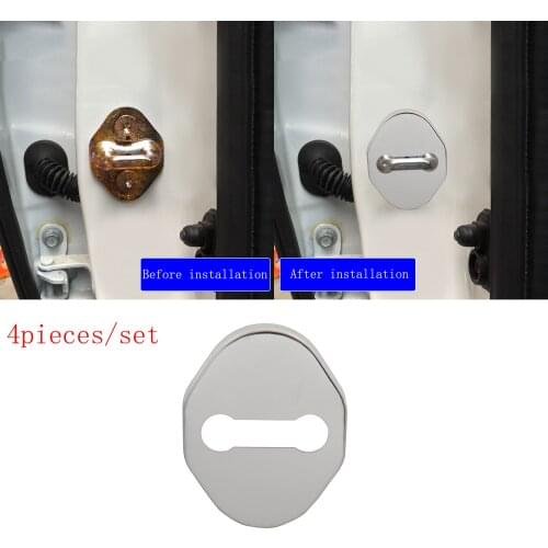 4 pcs silver Stainless Steel Car Door Lock Protective Buckle Cover case for Mazda CX-5 3 6 MX5 CX-9