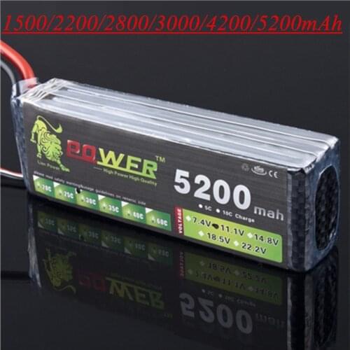 11.1v 1500mAh 2200mah 4200mah 5200mah lipo battery For RC toy Car Airplane Helicopter Boat 3s 11.1v Lipo Rechargeable Battery