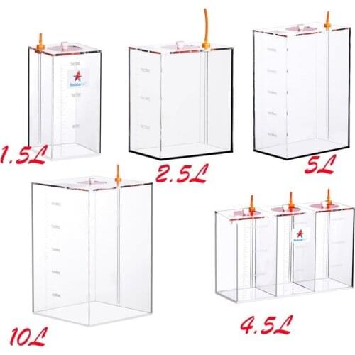 Acrylic Liquid Storage Bucket With Scale 3 Rooms 1.5L/2.5L/4.5 Liters Working with Dosing Pump