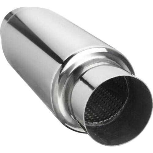Car Exhaust Muffler 2.5 Inch Inlet Stainless Steel Universal Resonator 12 Inch Long Performance Muffler