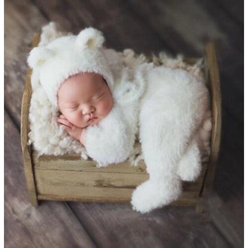 Baby Boy Girl Bear Bodysuits Outfit Photography Props Newborn Photography Props Romper Newborn Photo Props