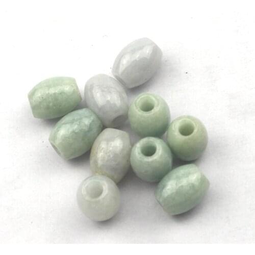 10x13mm natural Myanmar jades beads natural stone beads DIY spacer beads for jewelry making 10 piece wholesale